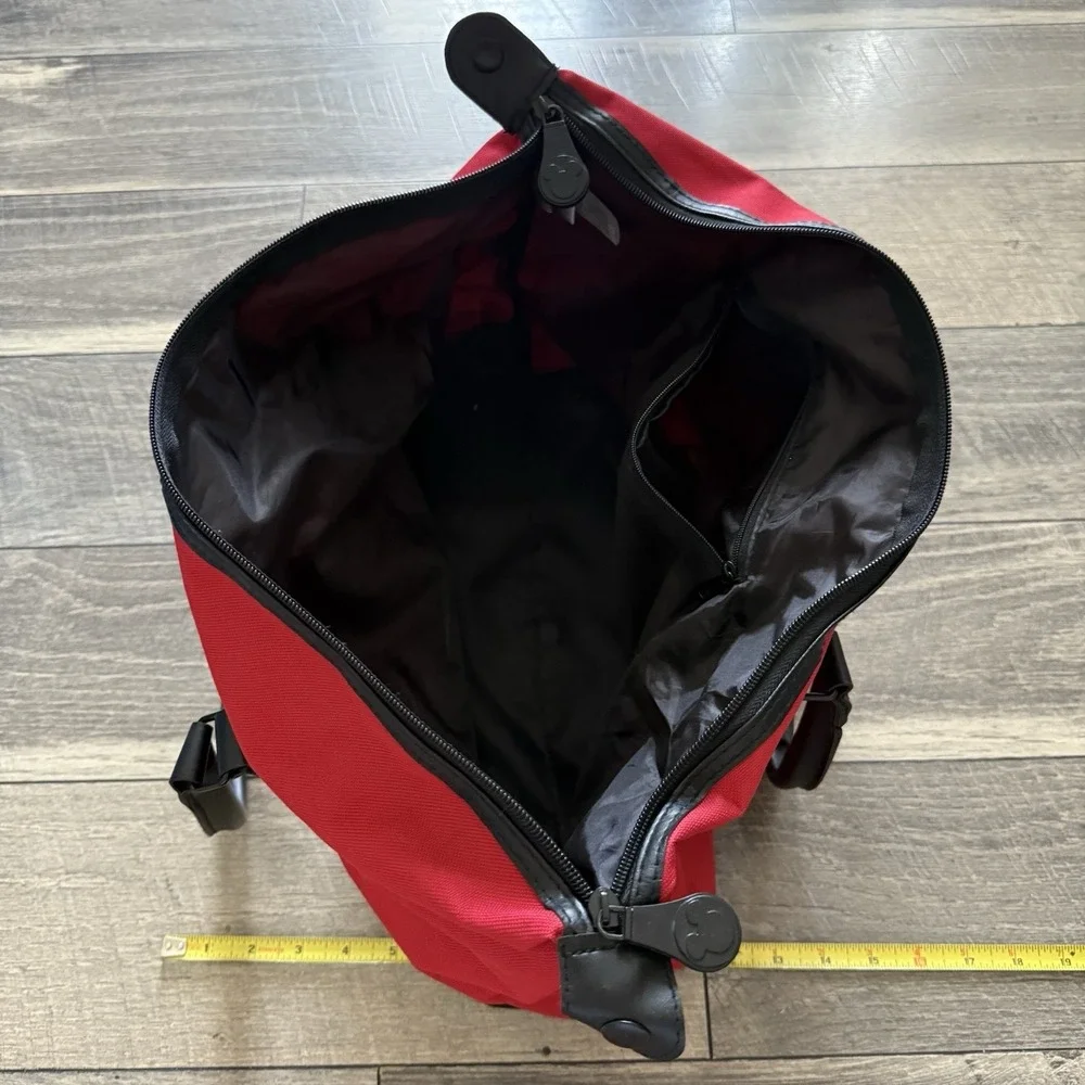 VTG Walt Disney World Resort Parks Mickey Mouse Carry On Duffle Bag Faux Leather - Picture 7 of 12